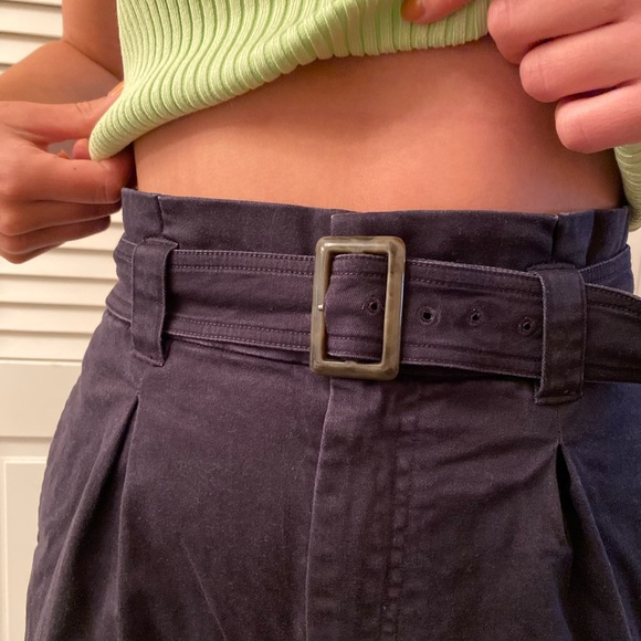 & Other Stories Belted Relaxed Cotton Trousers - Picture 3 of 6